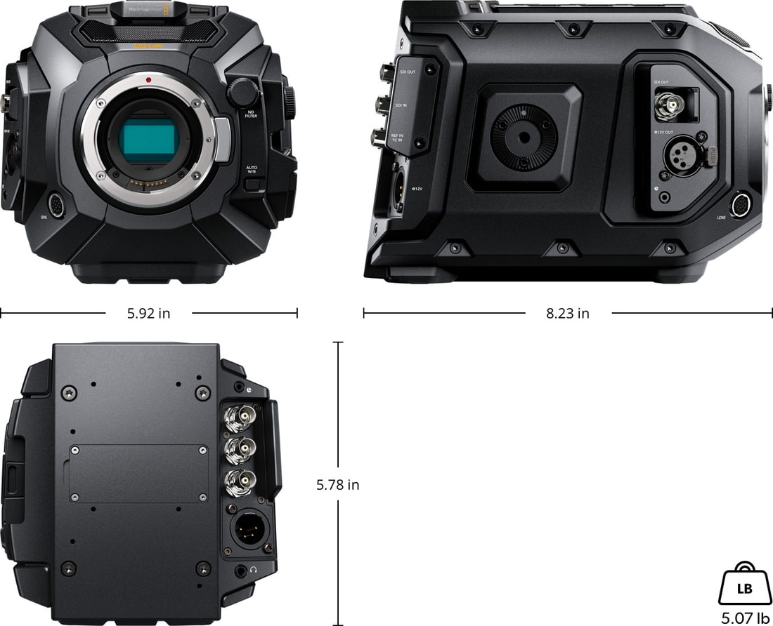 Blackmagic URSA Mini Pro 4.6K G2 – Dimensions and weight