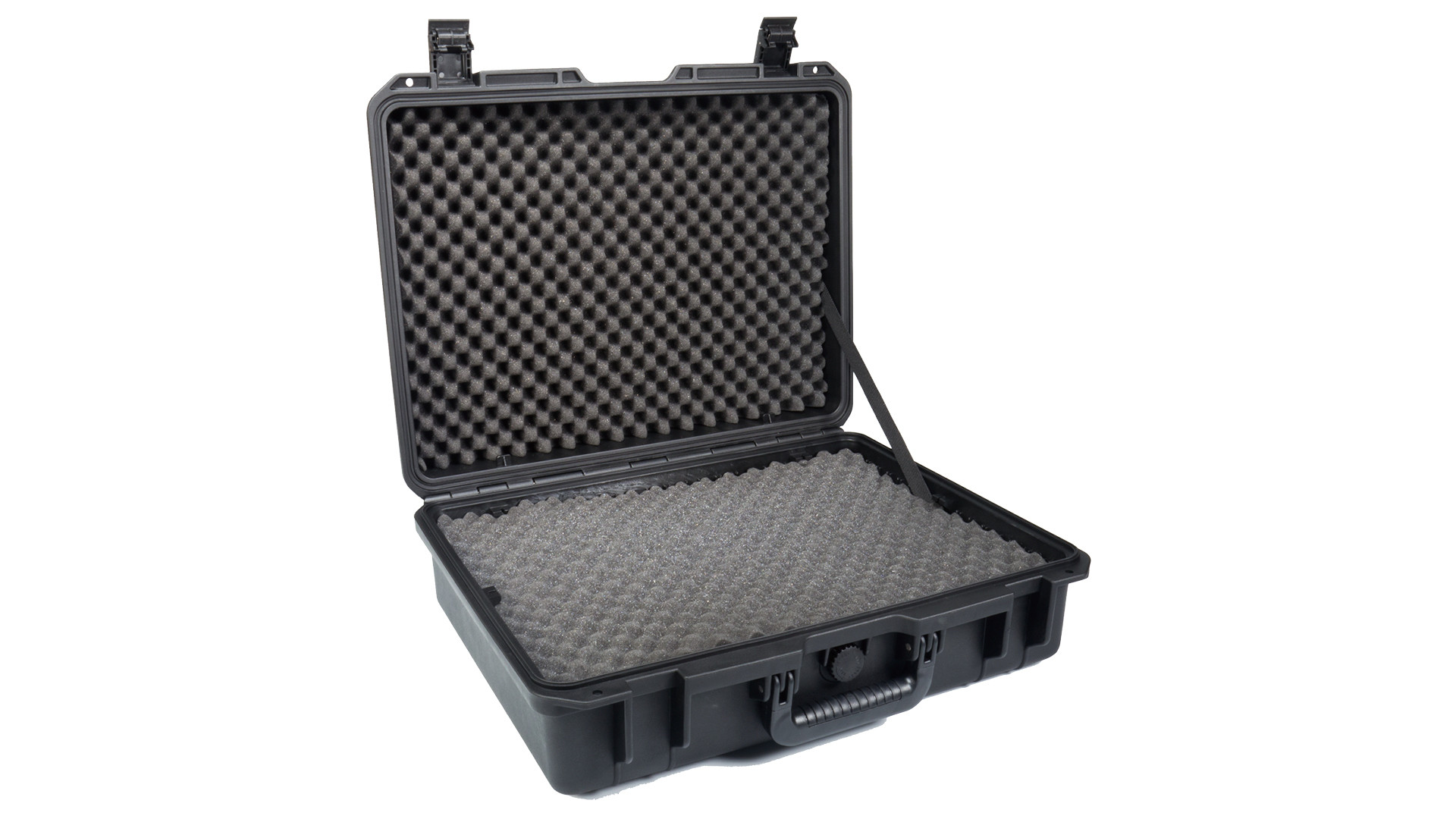 Open Datavideo HC-600 case with foam padding