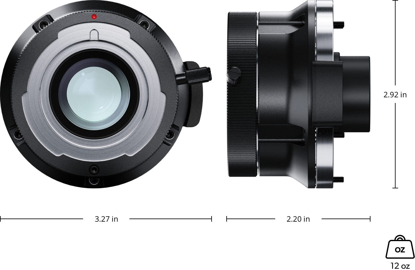 Blackmagic Design URSA Mini Pro B4 Mount – Dimensions and weight