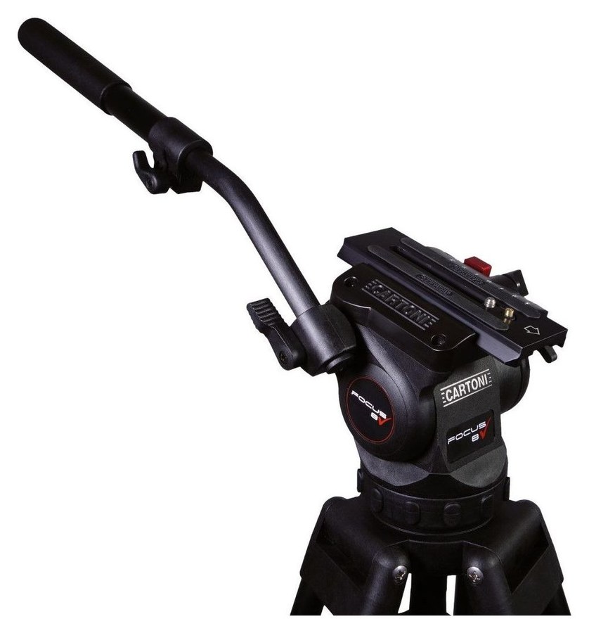 Cartoni Focus 8 Stabilo Carbon System – Head on the Stabilo tripod