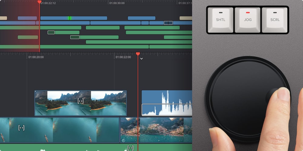 DaVinci Resolve Editor Keyboard – Search dial with electronic clutch