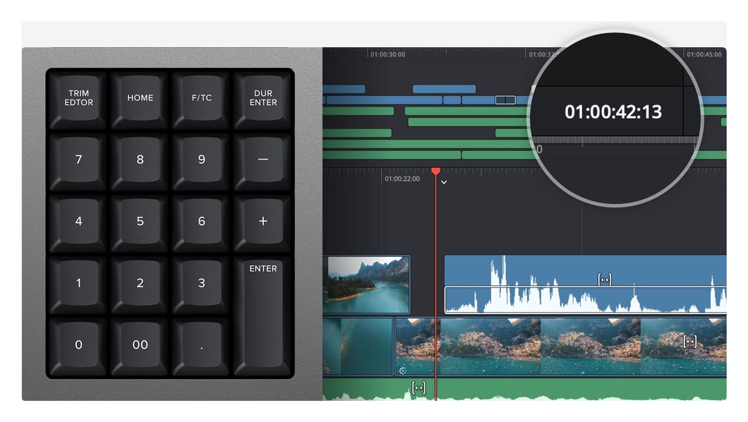 DaVinci Resolve Editor Keyboard – Timecode keypad