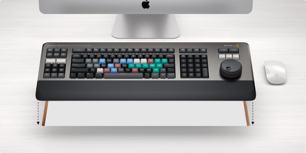 DaVinci Resolve Editor Keyboard – On the desk or inset into a console