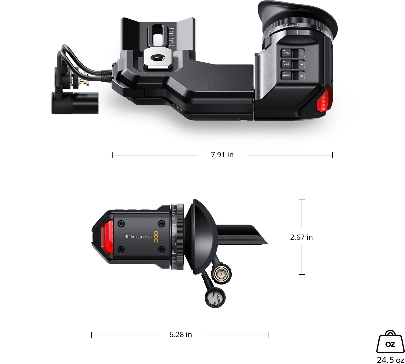 Blackmagic Design URSA Viewfinder – Dimensions and weight