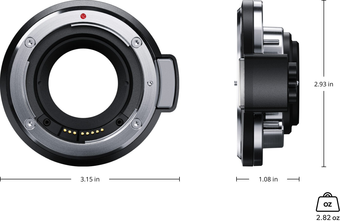 Blackmagic Design URSA Mini Pro EF Mount – Dimensions and weight