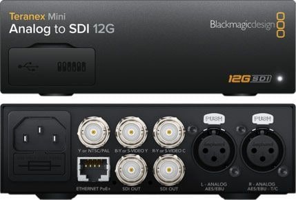 Teranex Mini Analog to SDI 12G – Composite, Y/C and Component