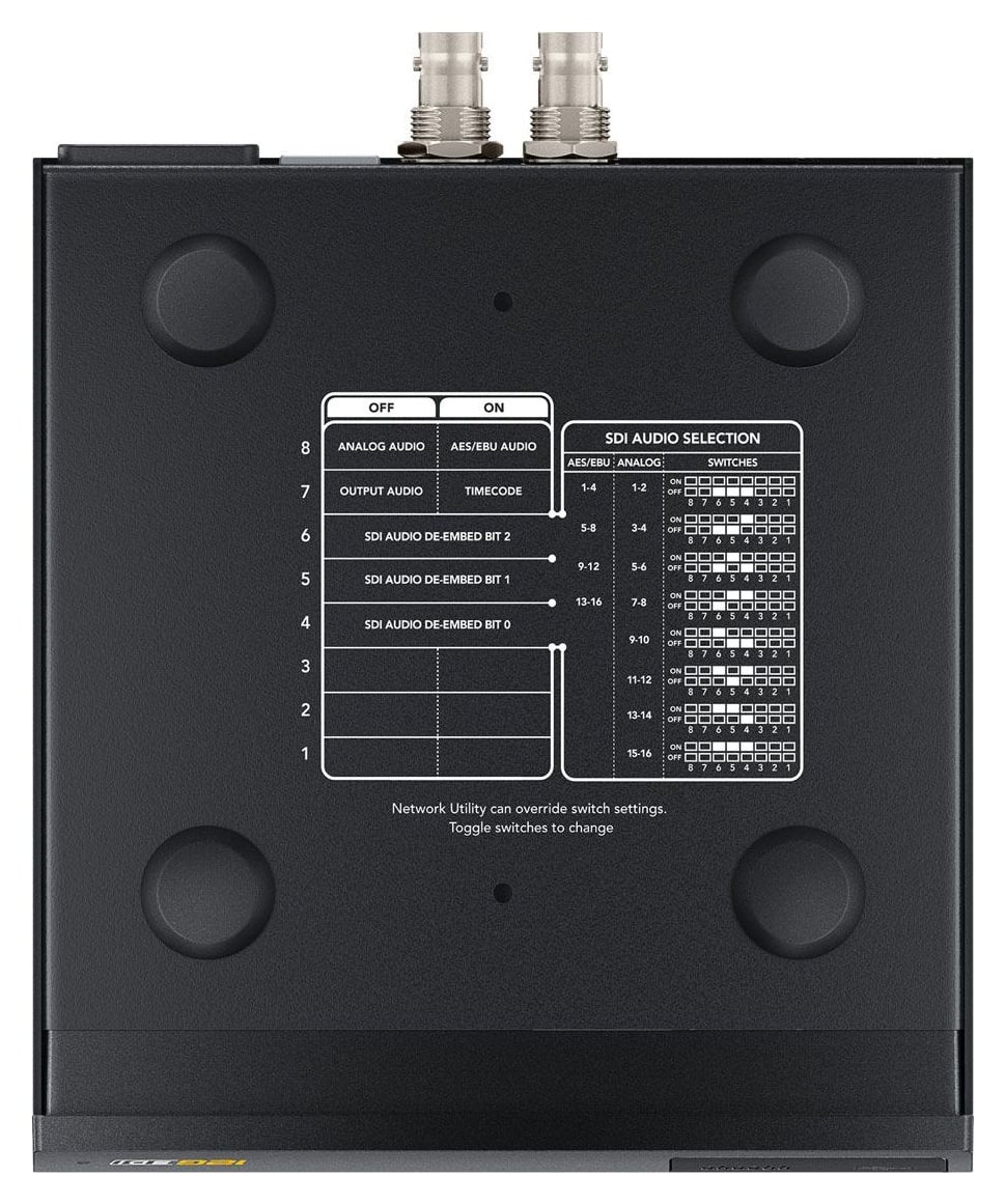 Teranex Mini SDI to Audio 12G – Settings via mini switches, USB and Ethernet