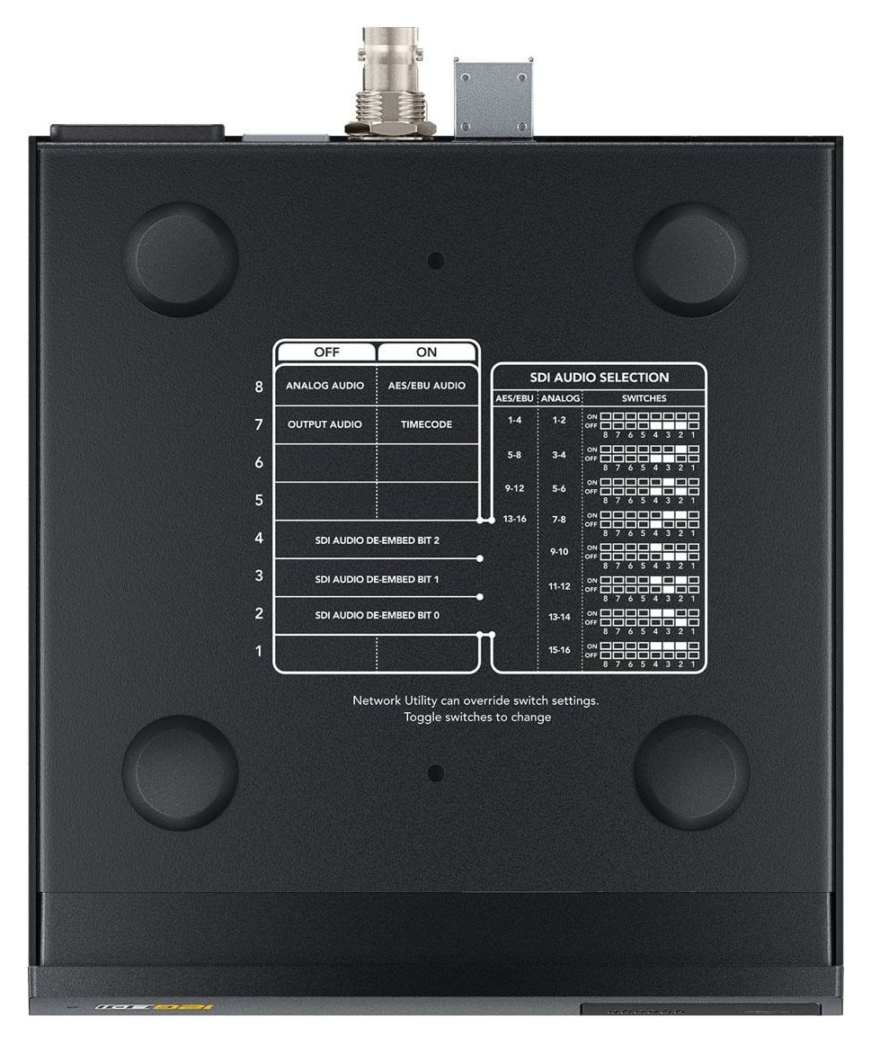Teranex Mini Optical to HDMI 12G – Settings via mini switches, USB and Ethernet