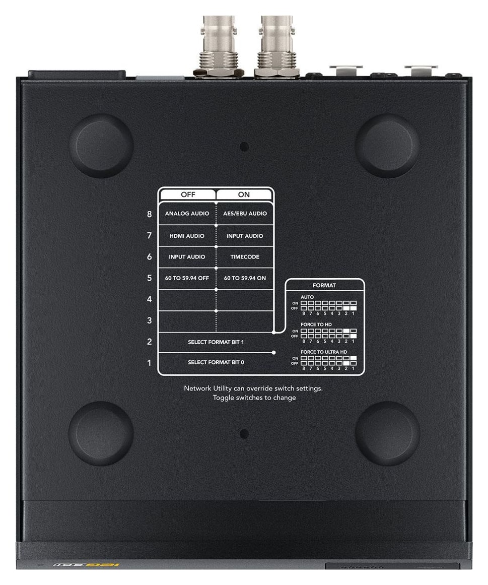 Teranex Mini HDMI to SDI 12G – Settings via mini switches, USB and Ethernet