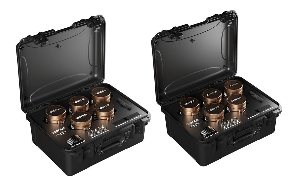 A 10-lens set in a case