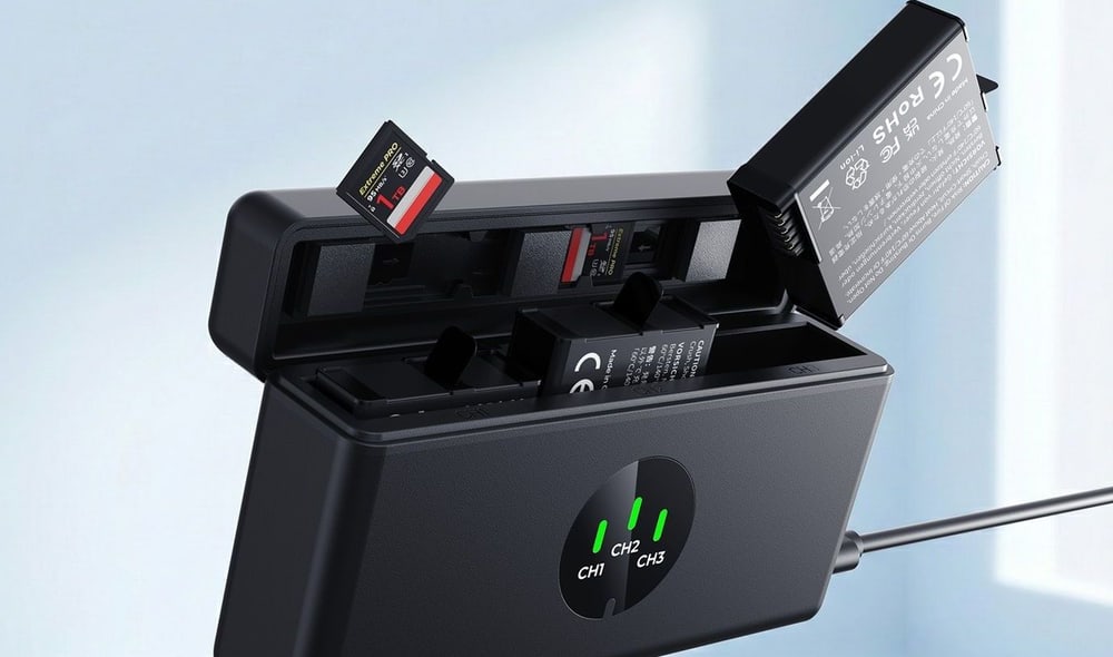3-slot charger