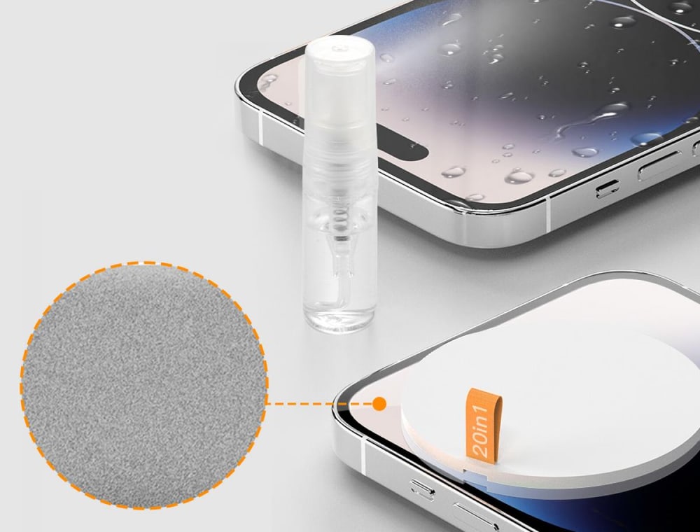 Solution and cloth for screens
