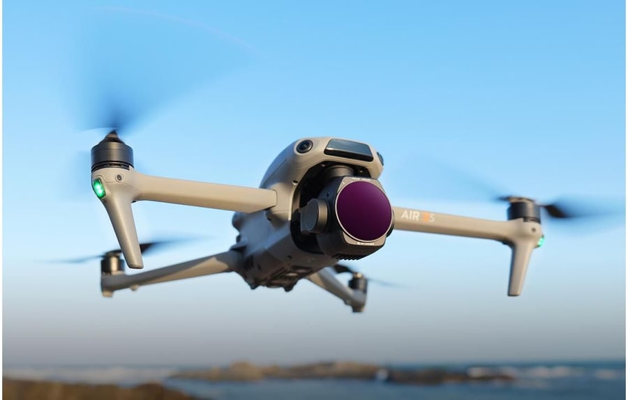 Filters straight onto the drone camera