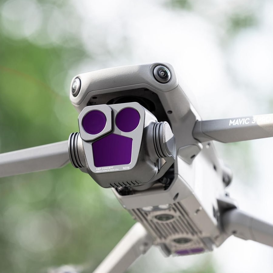 Filters straight onto the drone camera