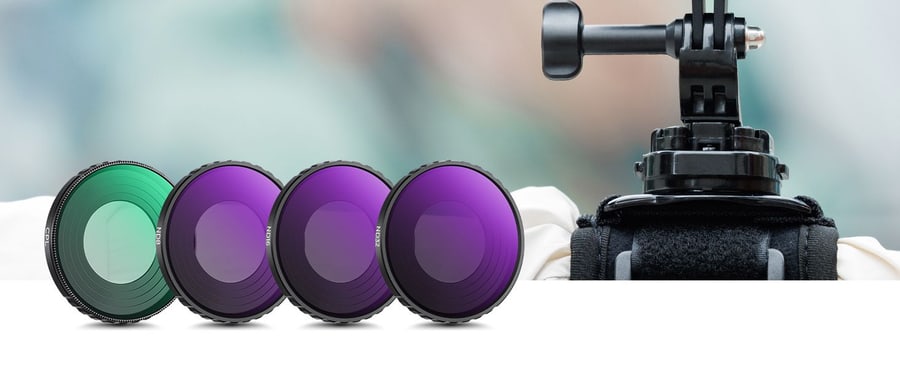 K&F Concept set of 4 filters CPL + ND8 + ND16 + ND32 for DJI Osmo Action 4 / 5 Pro
