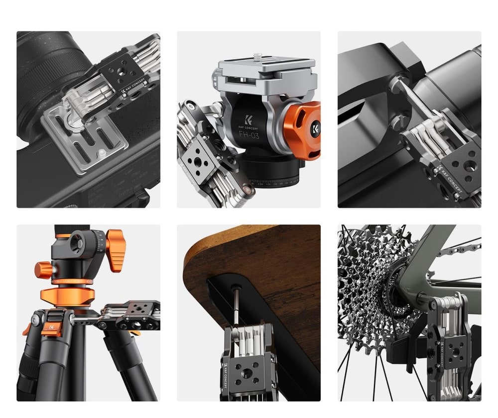 For plates, cages and tripods
