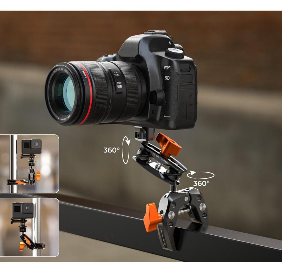 Camera on a railing or table