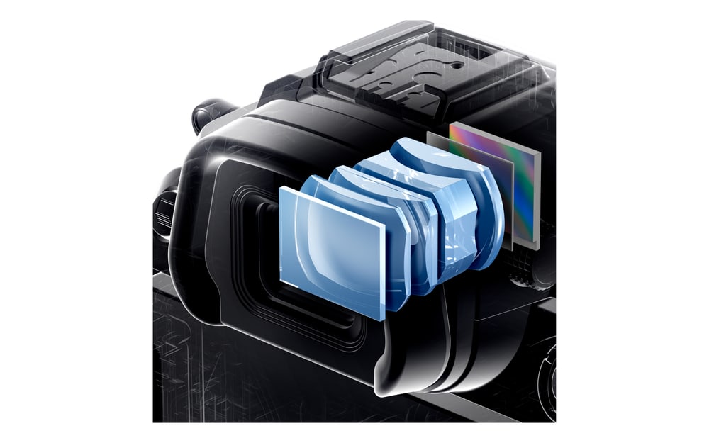 Bright viewfinder and vari-angle monitor