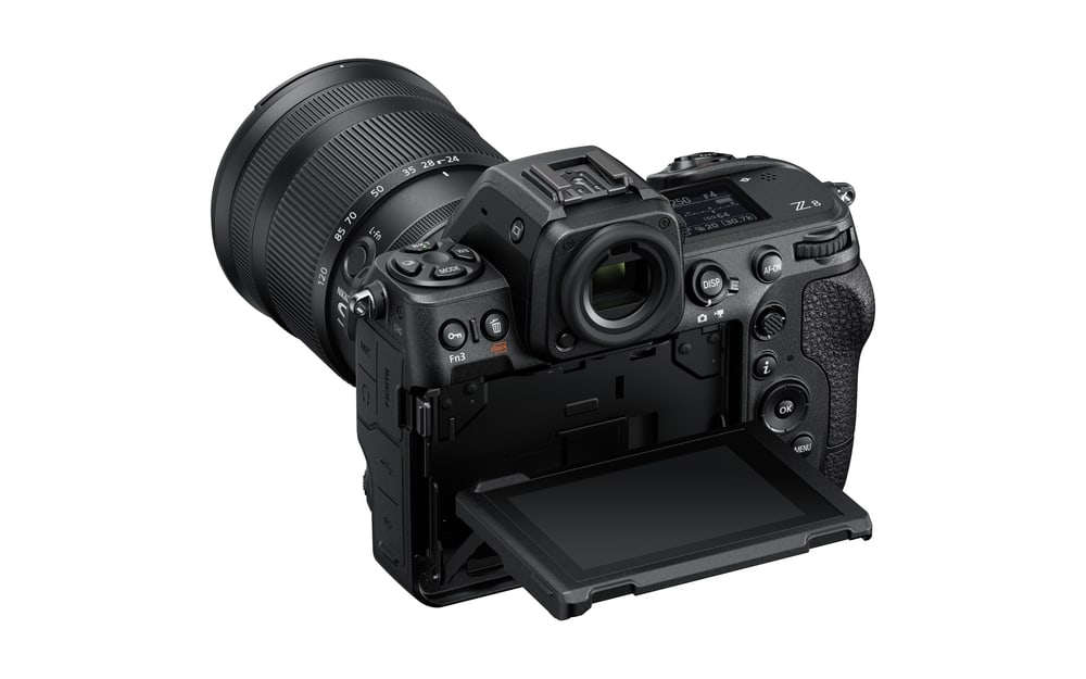 Blackout-free viewfinder and 4-axis monitor
