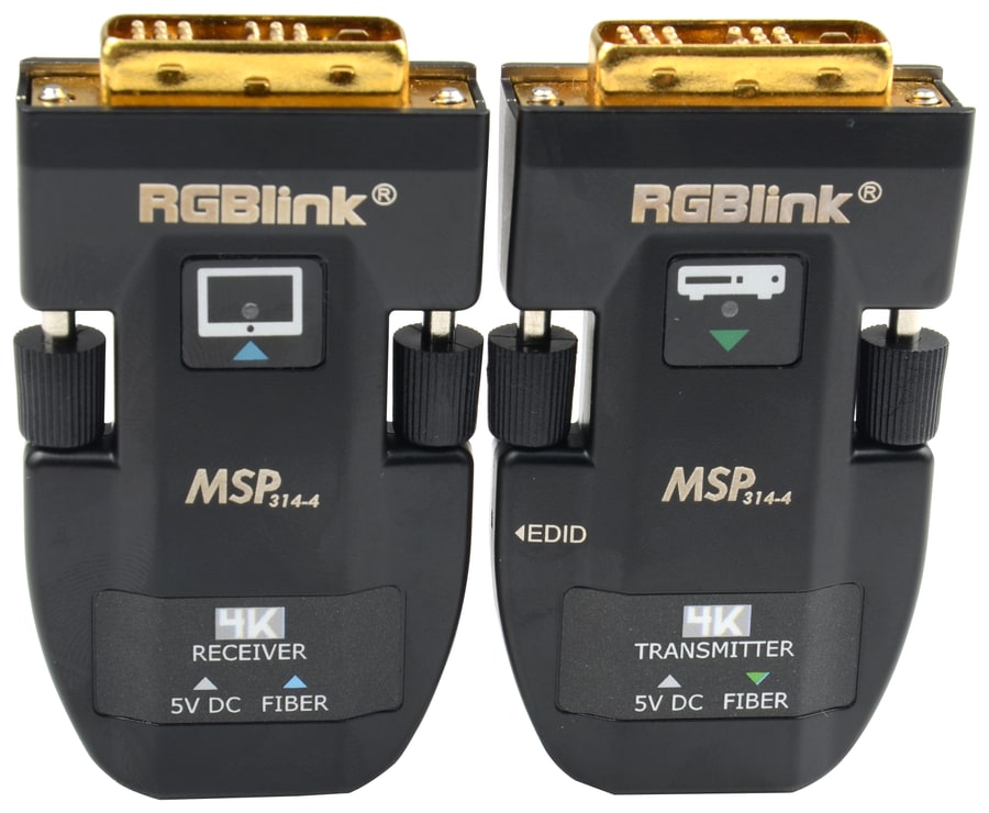 Transmitter and receiver right in the DVI connector