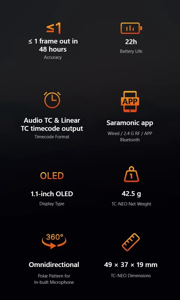 Saramonic TC-NEO specifications
