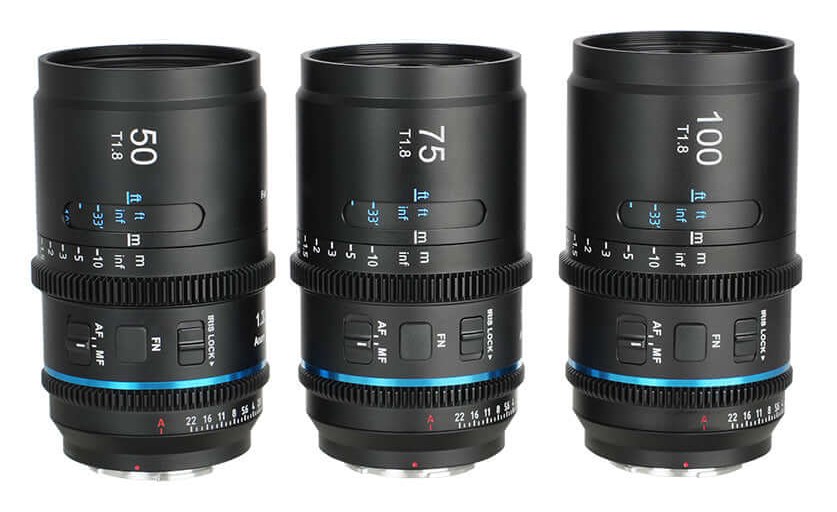 Three anamorphic focal lengths with autofocus
