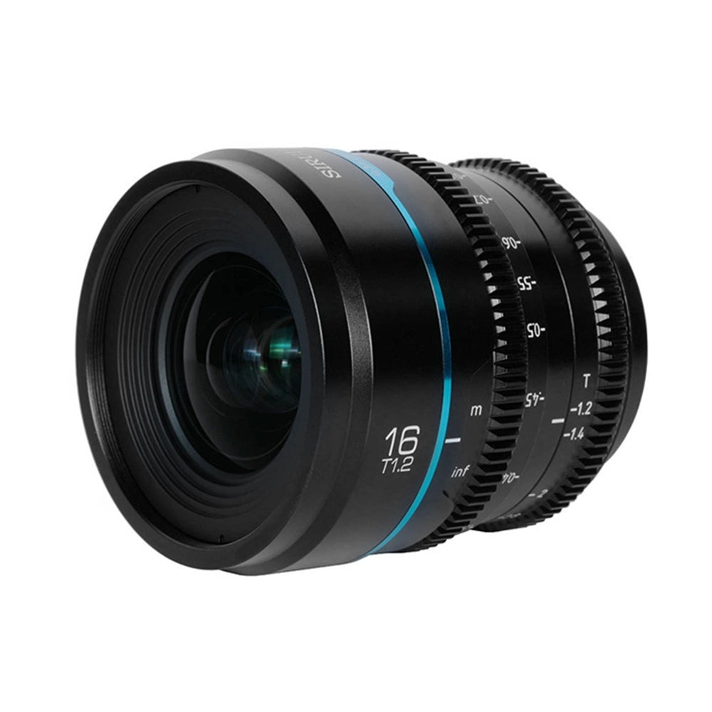 Sirui Nightwalker 16mm T1.2 S35 Manual Focus Cine Lens (L-Mount, Black) – Handheld or on a gimbal