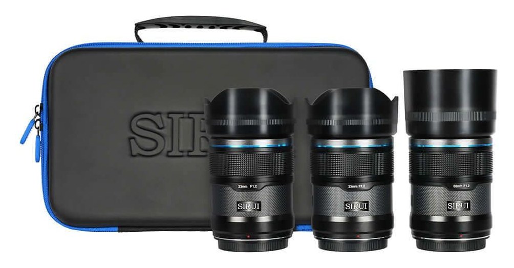 Sirui Sniper 23/33/56mm F1.2 APS-C AF 3-Lens Kit, Sony E, Black