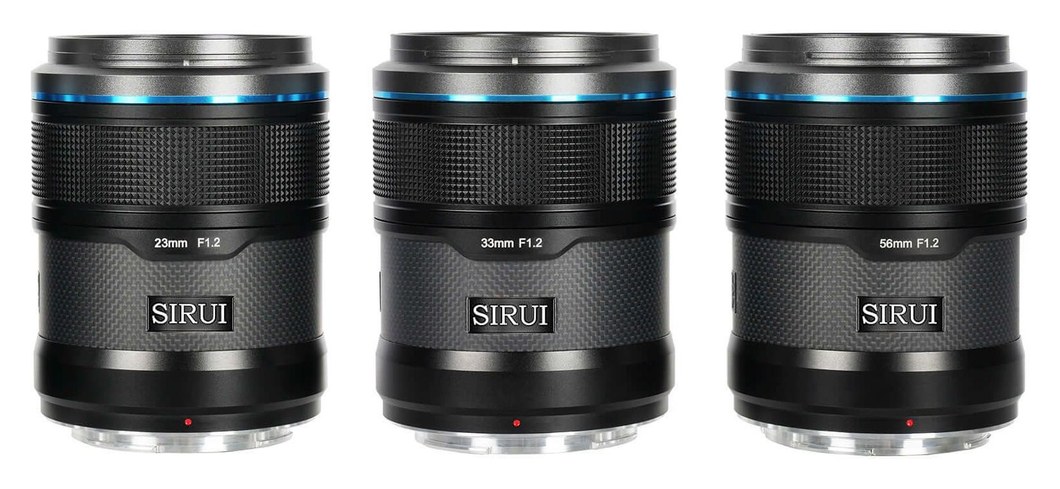 Sirui Sniper 23/33/56mm F1.2 APS-C AF 3-Lens Kit, Sony E, Black – Similar size and weight