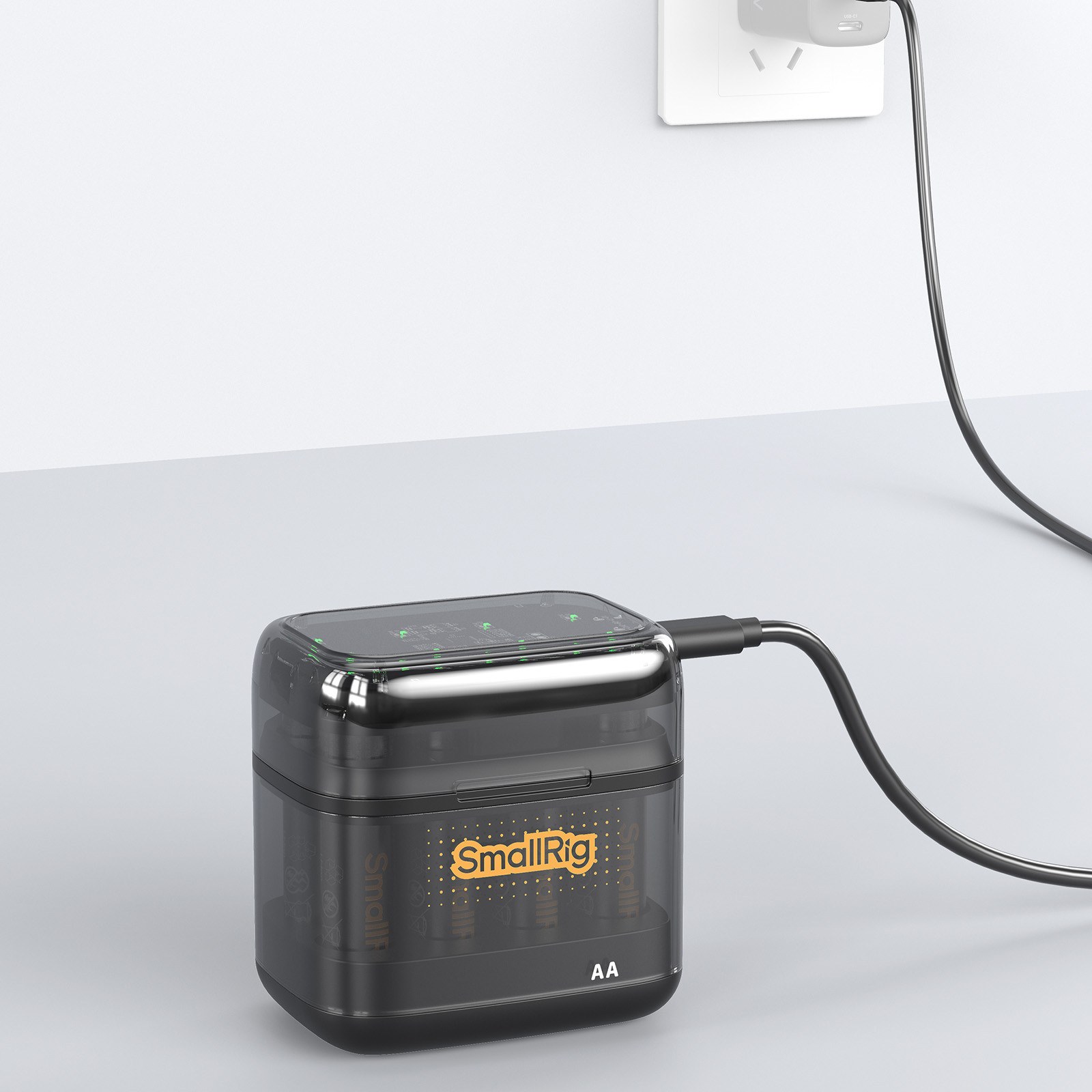 8 AA batteries with a charging case