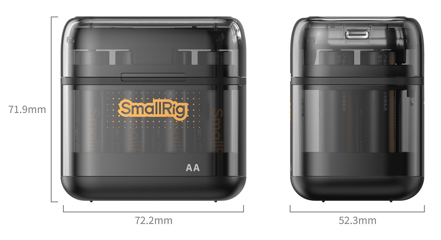 8 AA batteries with a charging case