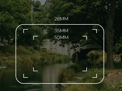 28mm optical viewfinder for waist-level viewing