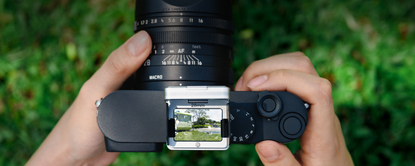 28mm optical viewfinder for waist-level viewing – 2