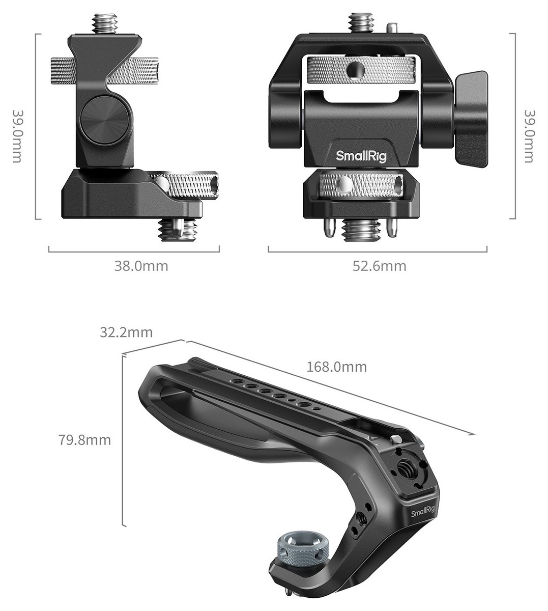 ARRI top handle with a rotating monitor mount