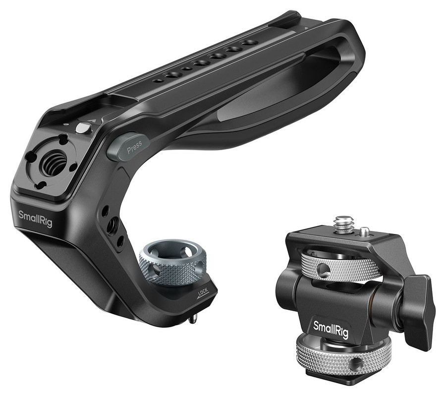 ARRI top handle with a tilting monitor mount