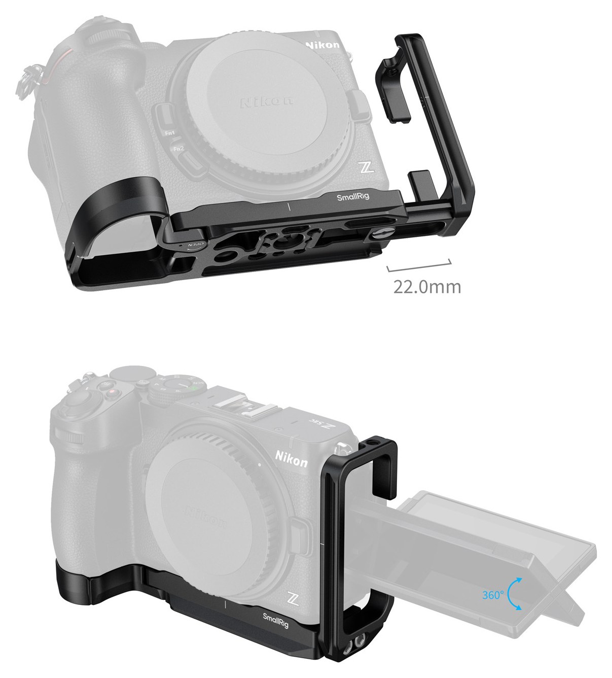 Nikon Z5IIc L-shaped plate with Arca-Swiss