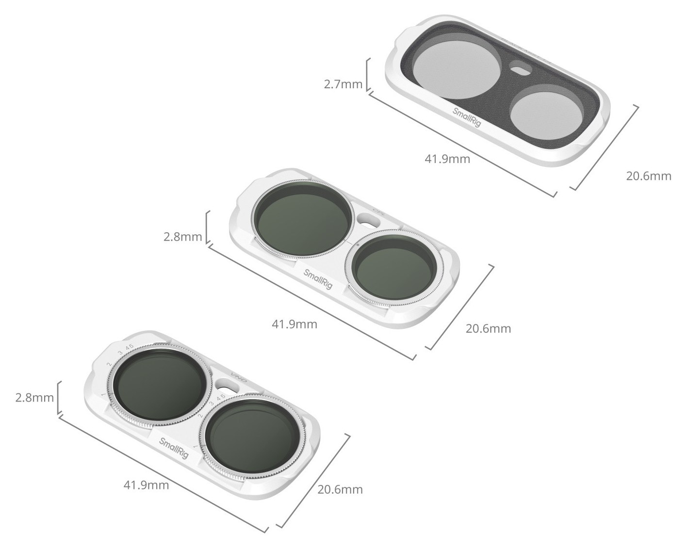 Three magnetic filters for Insta360 Luna Ultra