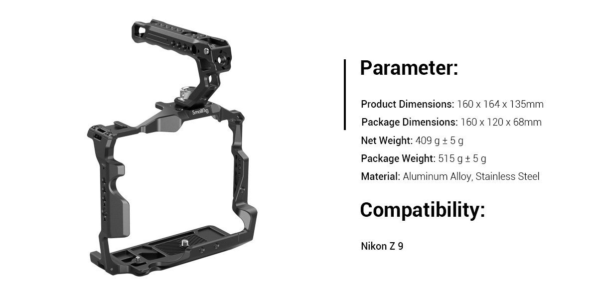 SmallRig Cage Kit pro Nikon Z 9 3738