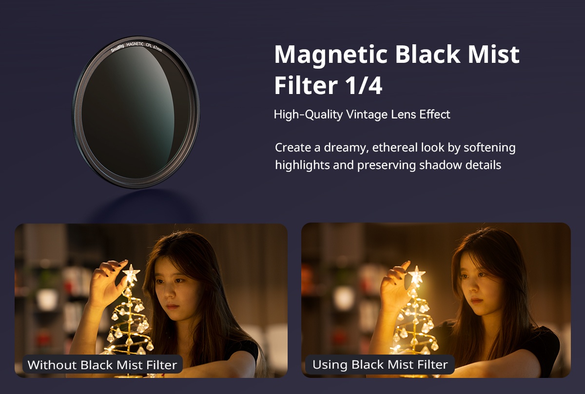 SmallRig 4727 Attachable CPL Filter with M-mount Filter Adapter 67mm