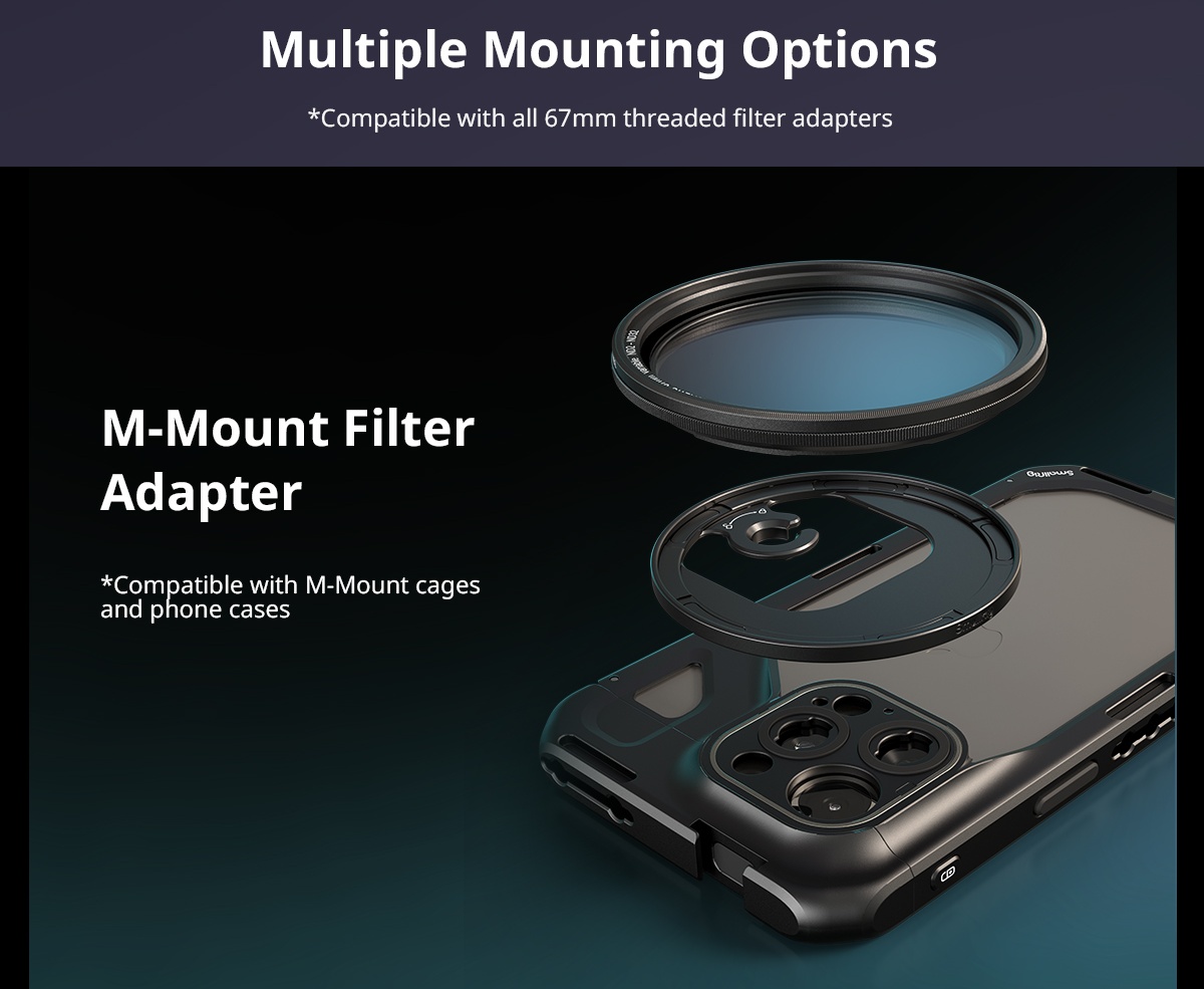 SmallRig 4727 Attachable CPL Filter with M-mount Filter Adapter 67mm