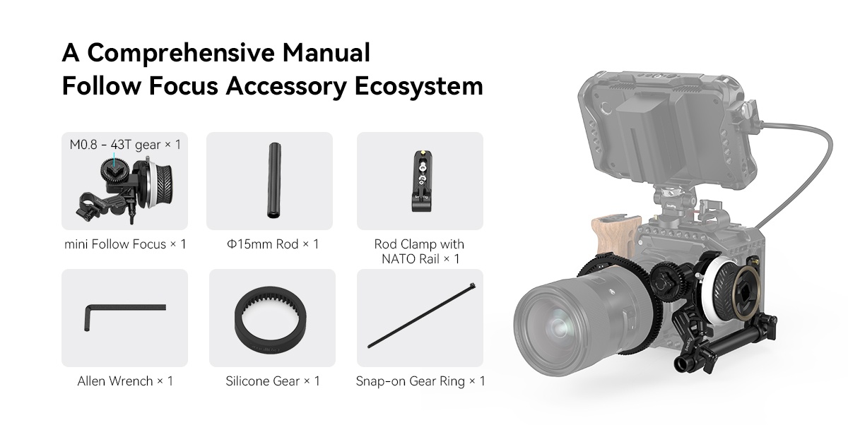 SmallRig mini Follow Focus F40 3010C