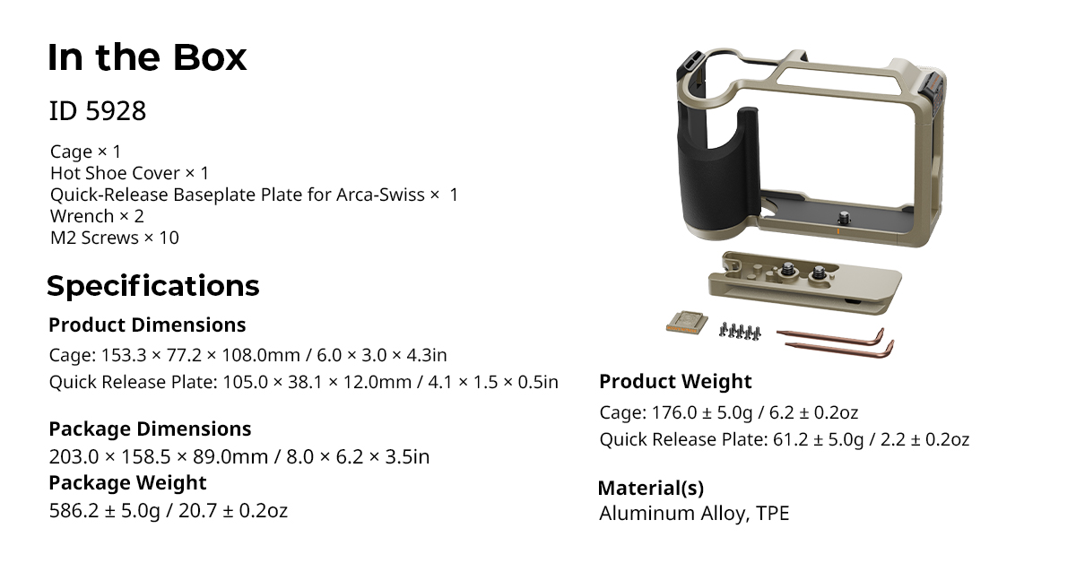 SmallRig 5928 Modular Metal Cage for Hasselblad X2D II 100C / X2D 100C Tundra Green