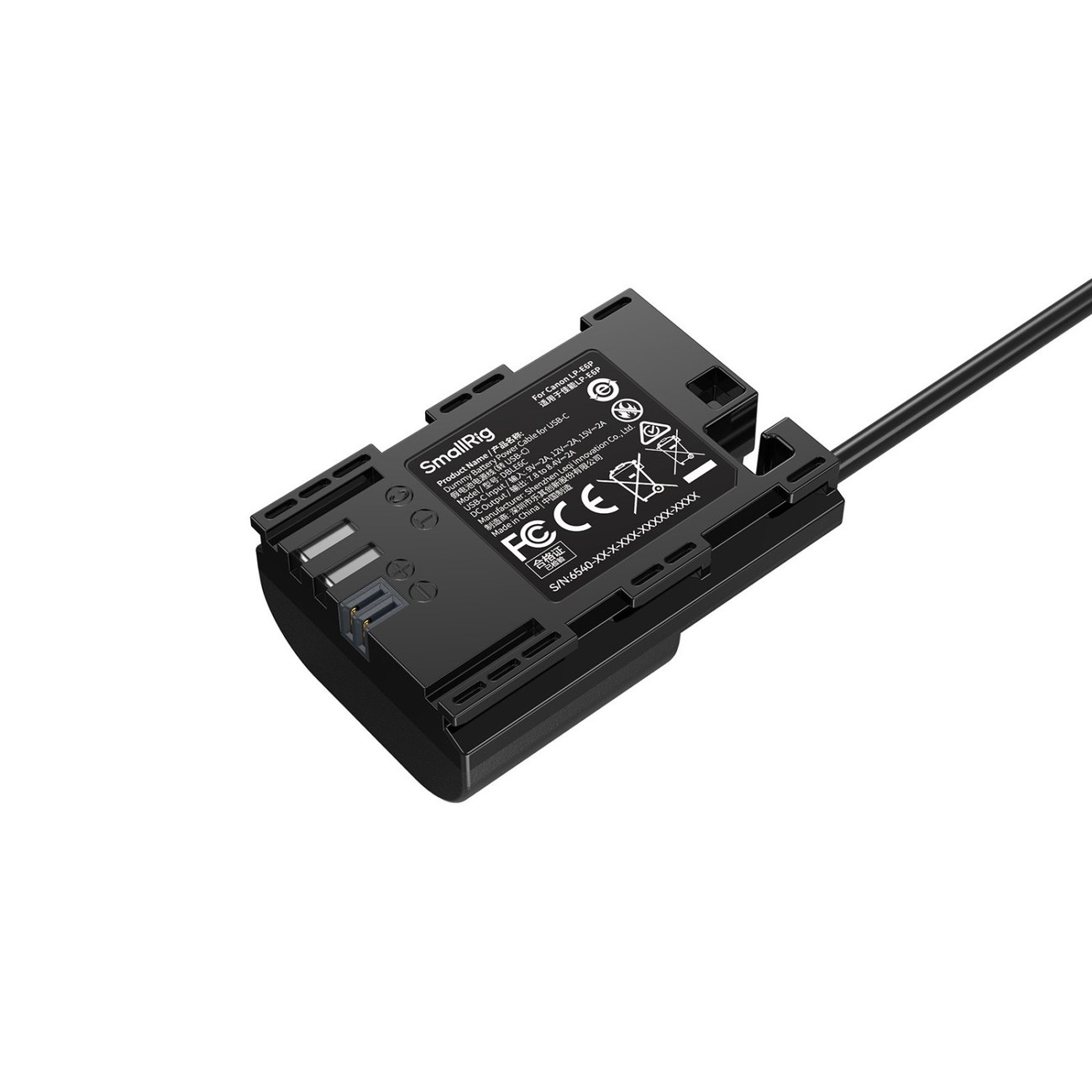 Dummy Battery Power Cable for USB-C for Canon LP-E6P