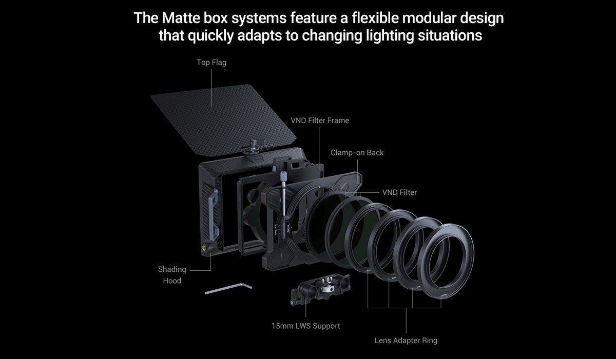 SmallRig Multifunctional Modular Matte Box 95mm VND Kit 3645