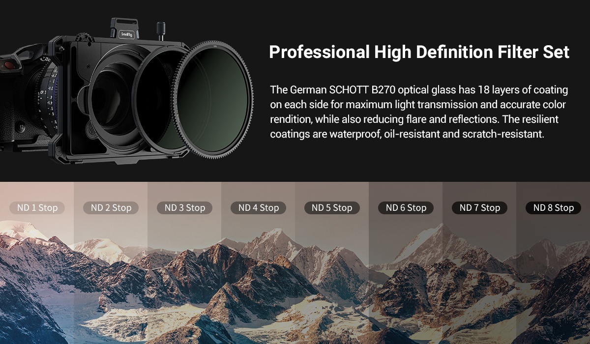 SmallRig Multifunctional Modular Matte Box 95mm VND Kit 3645