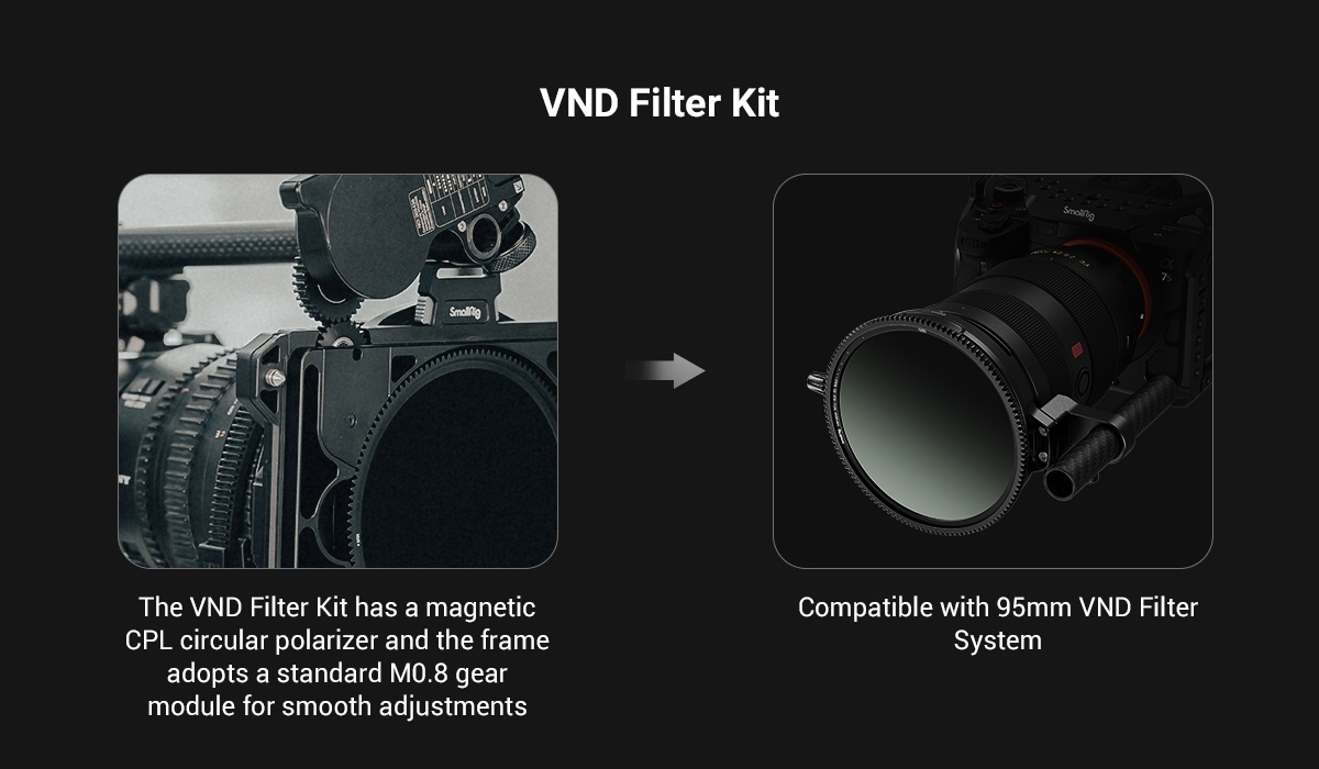 SmallRig Multifunctional Modular Matte Box 95mm VND Kit 3645