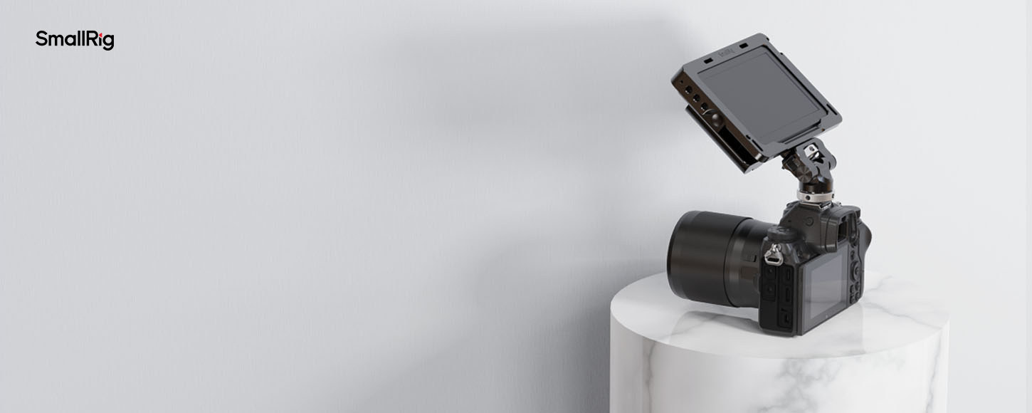Swivel and Tilt Monitor Mount with Cold shoe