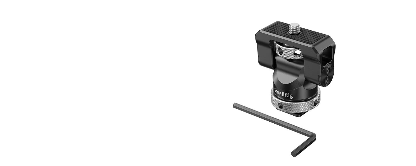 Swivel and Tilt Monitor Mount with Cold shoe