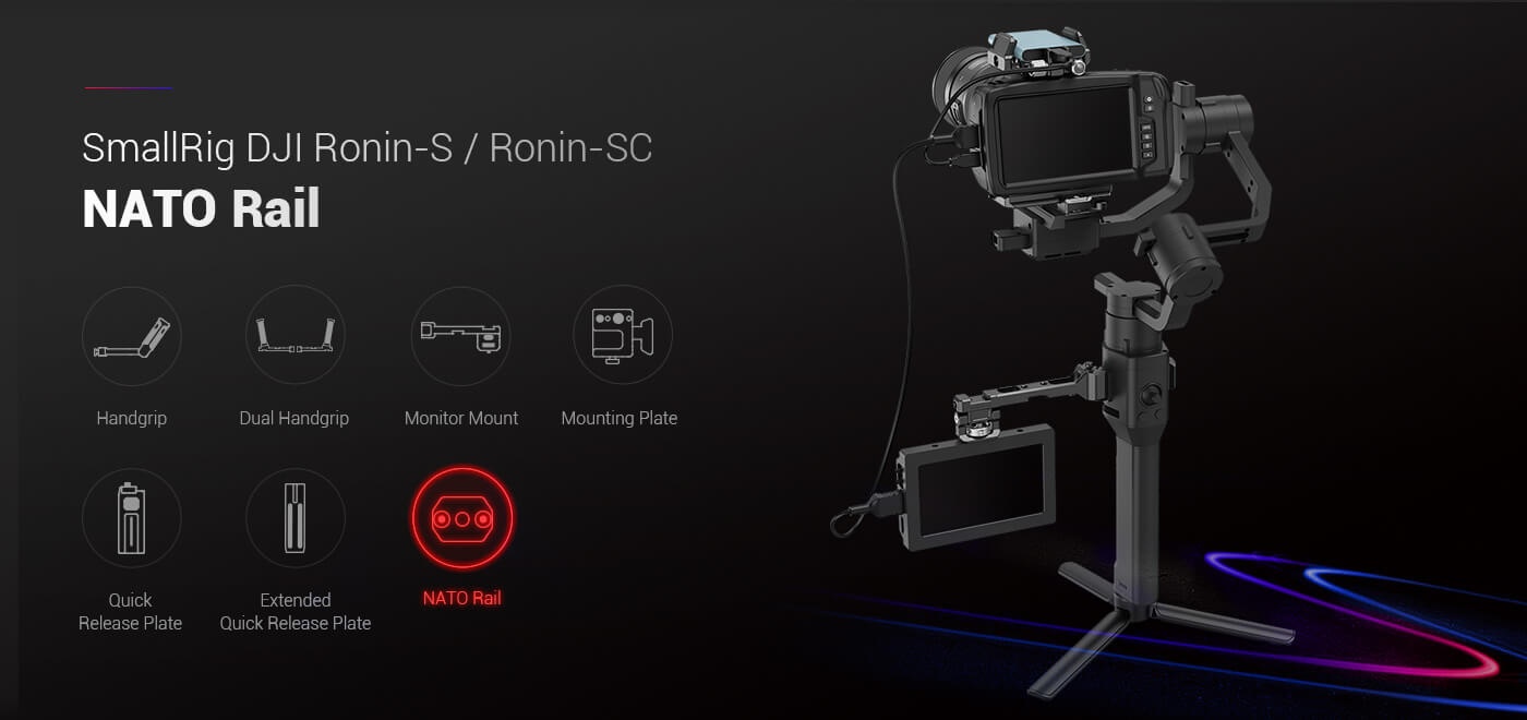 SmallRig NATO Rail for DJI Ronin S / SC 3032