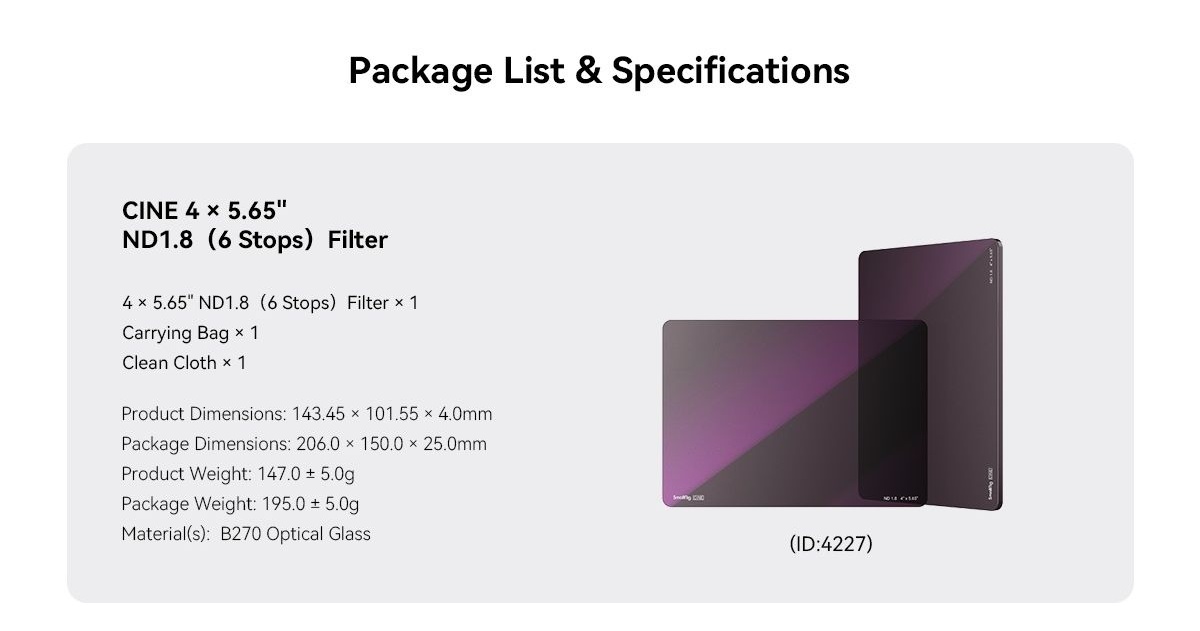 SmallRig CINE 4 x 5.65